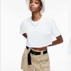 TNA crewneck white crop top - never worn